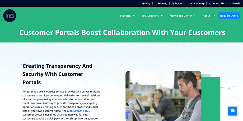 A Dedicated Customer Portal Boosts Collaboration | MercuryGate TMS