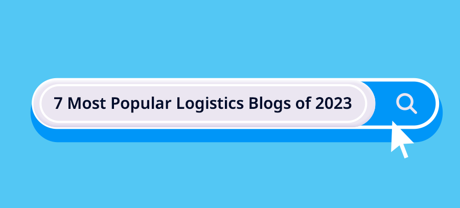 Internet search window reveals the 7 most popular logistics blogs of 2023.