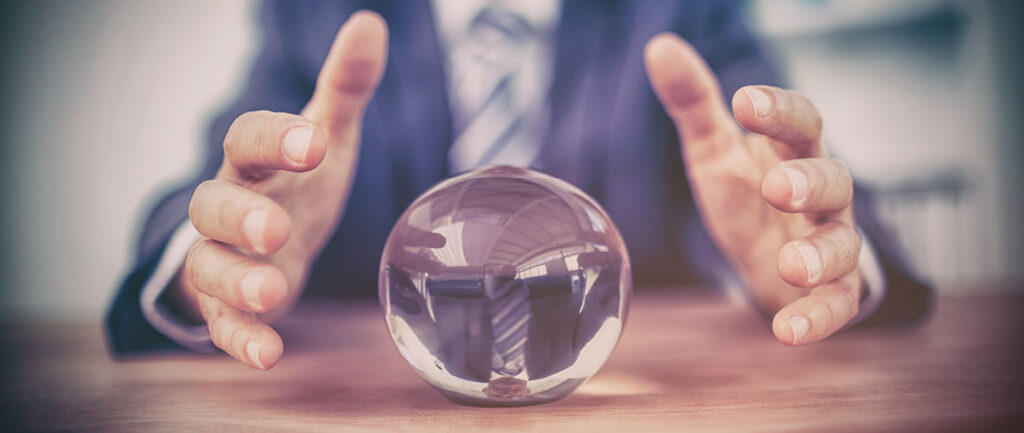 Business leader uses a crystal ball to decide which supply chain best practices needed for 2024.